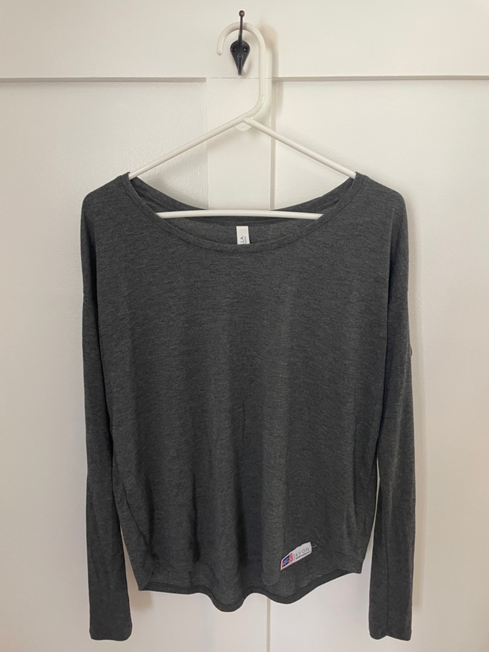 Women's Long Sleeve Breast Cancer Awareness Top - Dark Gray